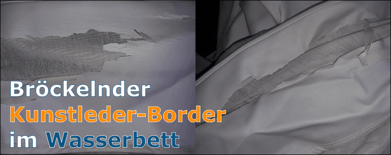 Wasserbettbezug mit Kunstleder-Border